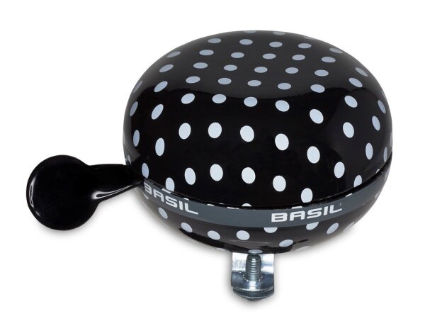 Basil Fahrradklingel Big Bell Polkadot, Black/White, 80 mm