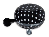 Basil Fahrradklingel Big Bell Polkadot, Black/White, 80 mm