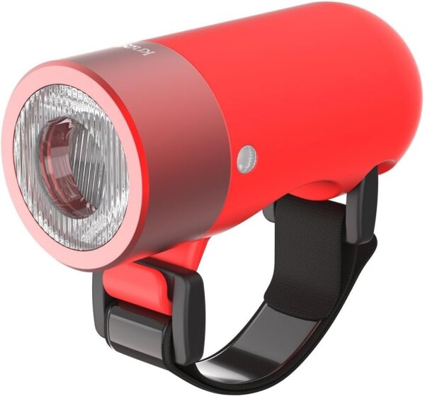 Knog Plug Fahrradlampen LED-Frontlicht od. Rücklicht StVZO, schwarz rot grau (rot)