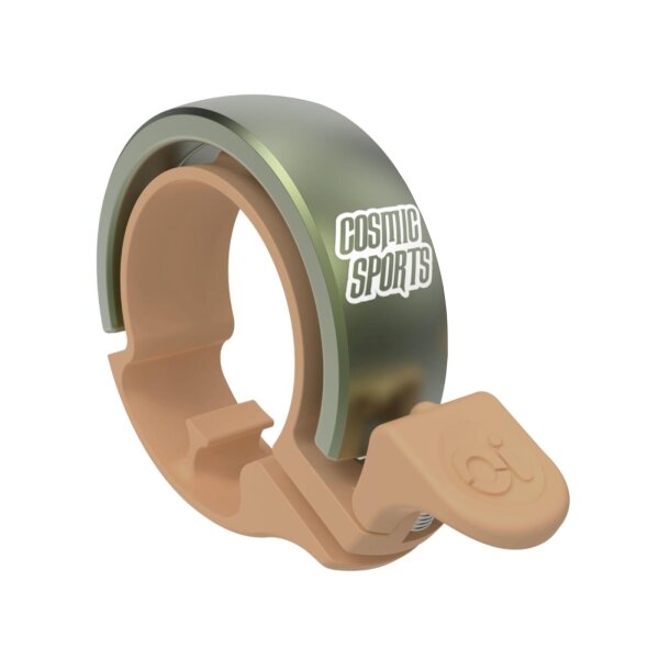 Knog Fahrradklingel Oi Classic Small, 22,2 mm, Braun Grün, KNCS