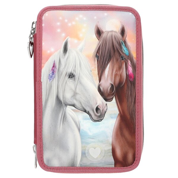 Depesche 3-Fach Federtasche Miss Melody Farbsortierung rot