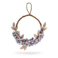 Gry & SIF Osterkranz mit blauen Blüten aus Filz,...