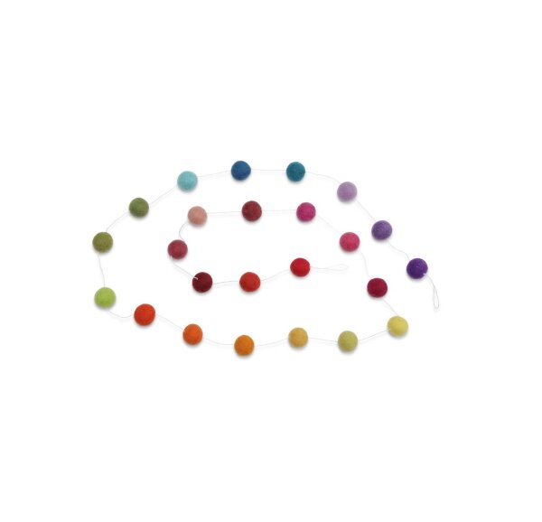 | Gry & Sif Girlande mit Bunte Filzkugeln