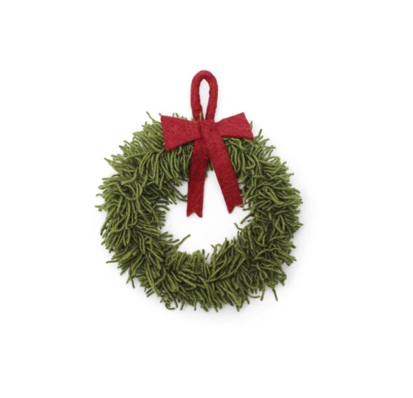 Gry & Sif Kleiner Kranz mit roter Schleife