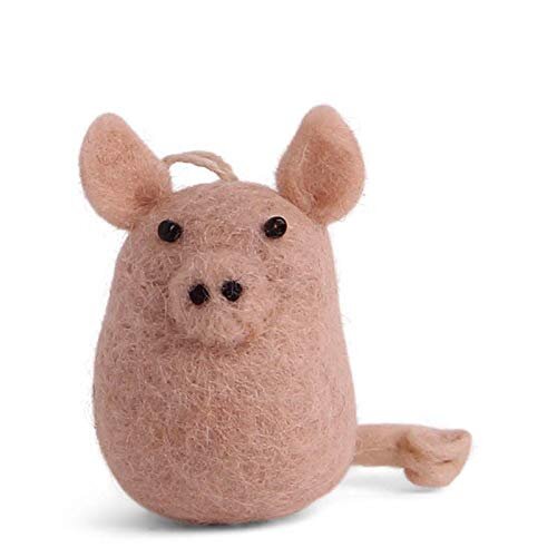 Weihnachtsanhänger Baumschmuck Glücks-Schwein Filz