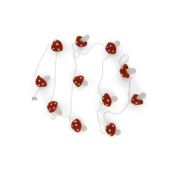 Gry & Sif Girlande mit rostroten Pilzen