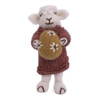 Gry & SIF handgefilztes Osterlamm Schaf mit Ornament...