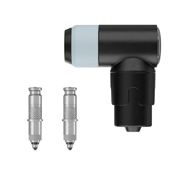 Schwalbe Clik Valve Conversion Set – Umrüstset für Dunlop/DV-Ventile mit Pumpenkopf – Innovation zum Aufpumpen von Fahrradreifen