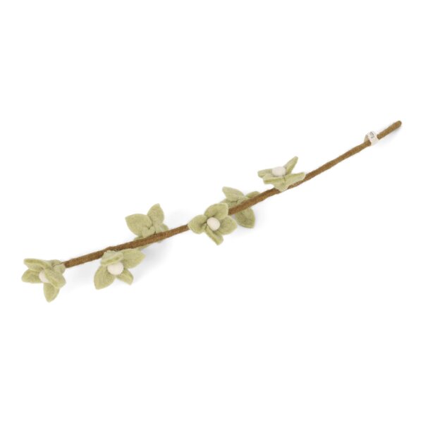 Én Gry & Sif handgefilzte Filzblumen einzelne Orchideen/Blütenzweige - Blumen aus Filz - Fair Trade handgemacht (Orchidee (salbeigrün))