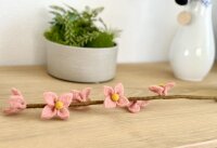 Én Gry & Sif handgefilzte Filzblumen einzelne Orchideen/Blütenzweige - Blumen aus Filz - Fair Trade handgemacht (Orchidee (apricot))