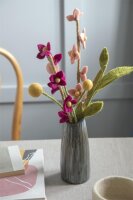 Én Gry & Sif handgefilzte Filzblumen einzelne Orchideen/Blütenzweige - Blumen aus Filz - Fair Trade handgemacht (Orchidee (apricot))