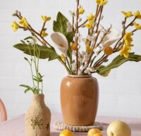 Gry & SIF Deko-Zweig für Vase I Apfelblütenzweig im Scandi-Stil I Natur-Filz, Hand-Made, fair-Trade I Apfelblüten - 1x - 60cm