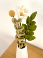 Én Gry & Sif künstliche Filzzweige, Flexibler Zweig, Stängel, Stengel, Blattzweige, Dekozweige aus Filz, künstliche Pflanze, Handmade, Fairtrade (Blattzweig grün) - jeweils 1 Stück