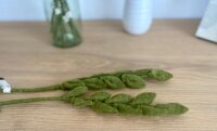 Én Gry & Sif künstliche Filzzweige, Flexibler Zweig, Stängel, Stengel, Blattzweige, Dekozweige aus Filz, künstliche Pflanze, Handmade, Fairtrade (Blattzweig grün) - jeweils 1 Stück