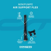 CONTEC Minipumpe Air Support Flex, 21 cm, aus Aluminium...