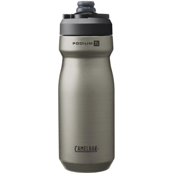 Camelbak Podium Insulated Titanium, 18oz Fahrrad Trinkflasche – ultraleichtes Titan – 240g – vakuumisoliert – doppelwandig – hoher Durchfluss – auslaufsicher – leicht zu reinigen – Titanium, Größe: OS