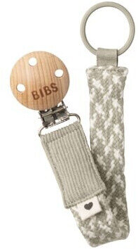 BIBS Schnullerkette Sand/Ivory Paci Braid aus Biobaumwolle