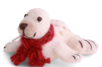 Gry & Sif – Robbenbaby mit rotem Schal