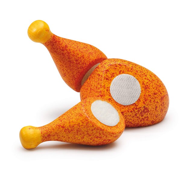 Erzi 15085 Grillhähnchen zum Schneiden aus Holz, Kaufladenartikel für Kinder, Rollenspiele